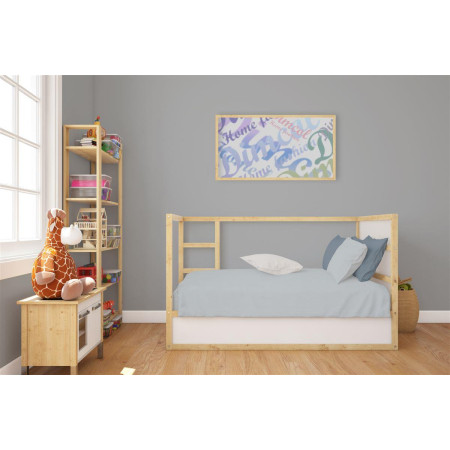 Κατωσέντονο με Λάστιχο bebe Solid 505 0,70X1,40X0,15 Light Blue-Grey 100% Cotton