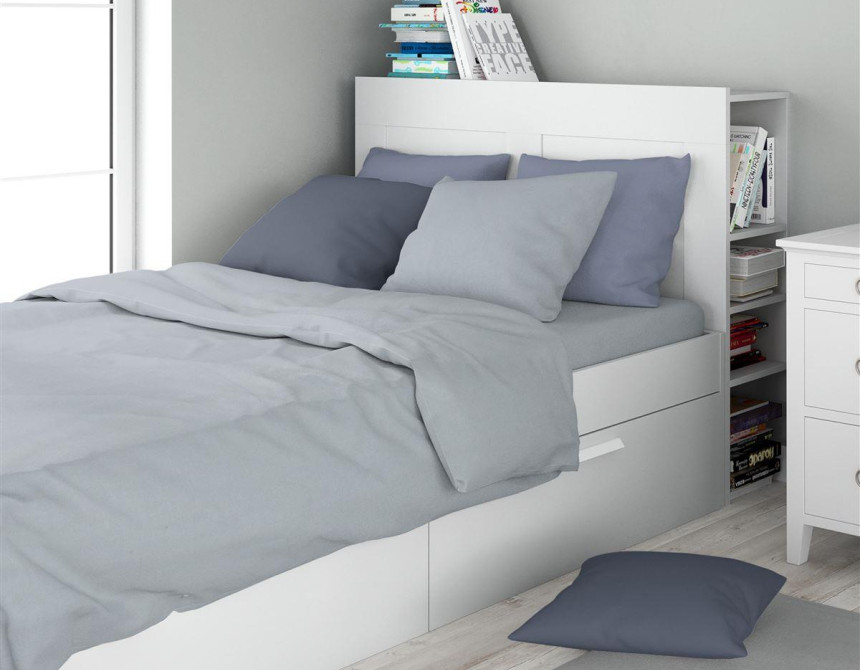 Σεντόνια Σετ 3 τεμ Solid 505 160X240 Light Blue-Grey 100% Cotton