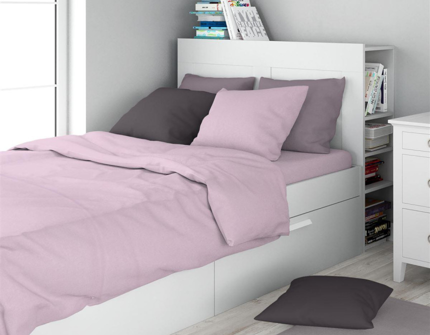 Σεντόνια Σετ 3 τεμ Solid 506 160X240 Light Purple 100% Cotton