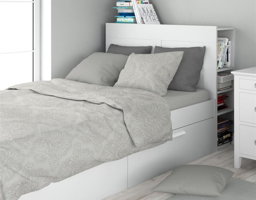 Σεντόνια Εμπριμέ Σετ 3 τεμ Άρτεμις 701 160X240 Grey 100% Cotton