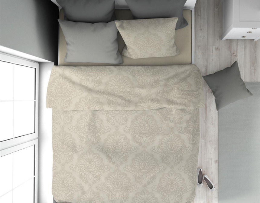 Πάπλωμα Εμπριμέ Άρτεμις 702 160X240 Beige 100% Cotton