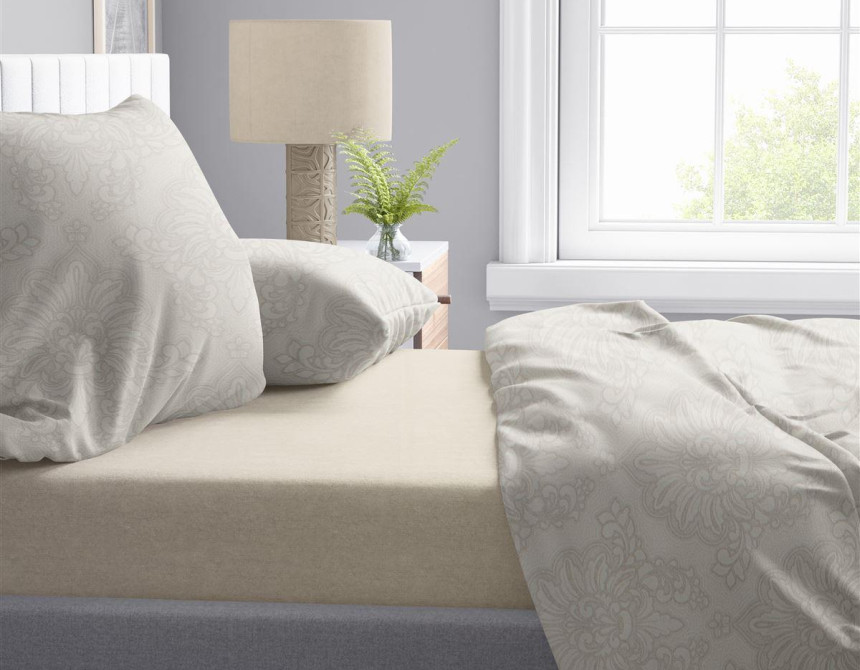 Πάπλωμα Εμπριμέ Άρτεμις 702 220X240 Beige 100% Cotton