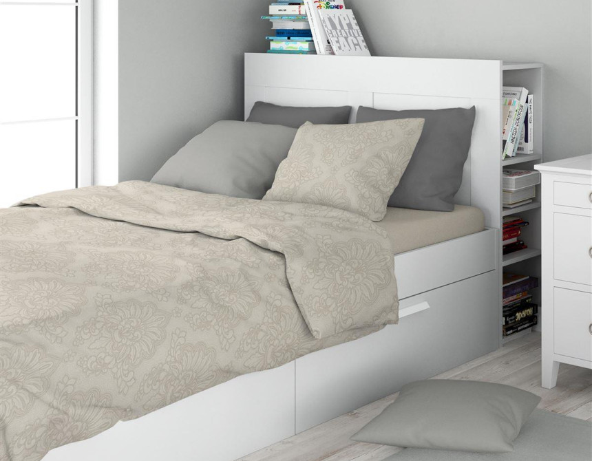 Σεντόνια Εμπριμέ Σετ 3 τεμ Άρτεμις 702 160X240 Beige 100% Cotton