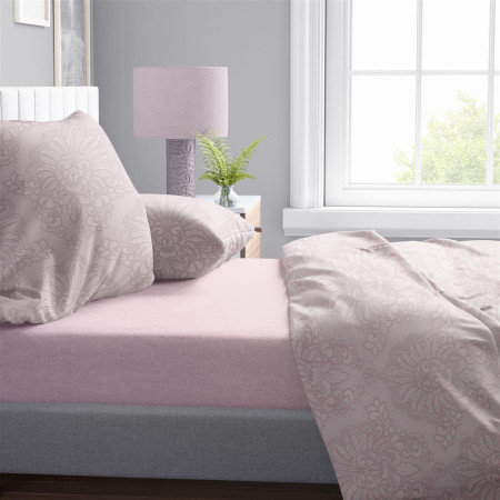 Παπλωματοθήκη Εμπριμέ Άρτεμις 706 220X240 Light Purple 100% Cotton