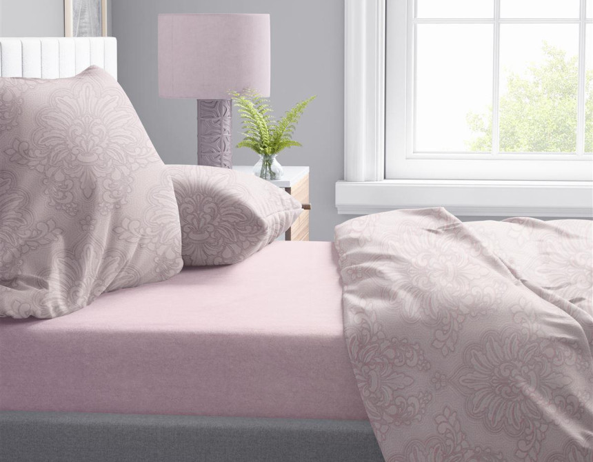 Παπλωματοθήκη Εμπριμέ Άρτεμις 706 220X240 Light Purple 100% Cotton