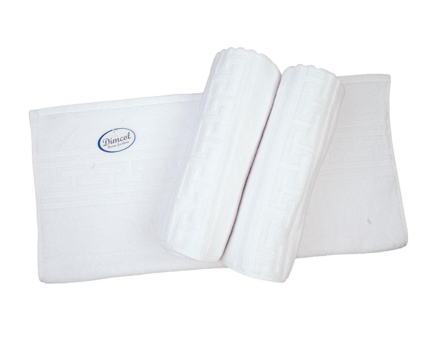 Ξενοδοχειακή Πετσέτα 500 gr/m² Jacquard Μαίανδρος 50X100 Λευκό 100% Cotton