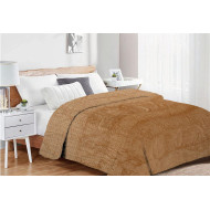 Κουβέρτα Coral Fleece Jacquard Brick 02 220X240 Beige 100% Polyester