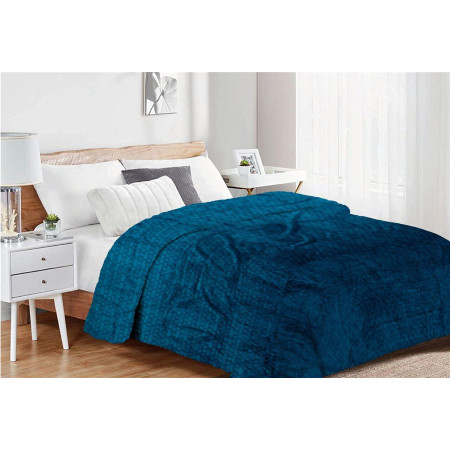 Κουβέρτα Coral Fleece Jacquard Brick 03 220X240 Petrol 100% Polyester