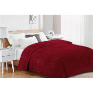 Κουβέρτα Coral Fleece Jacquard Brick 04 160X220 Bordeaux 100% Polyester