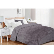 Κουβέρτα Coral Fleece Jacquard Brick 06 160X220 Grey 100% Polyester