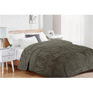 Κουβέρτα Coral Fleece Jacquard Brick 07 160X220 Olive 100% Polyester