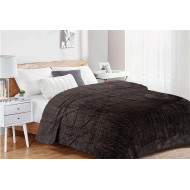 Κουβέρτα Coral Fleece Jacquard Brick 08 160X220 Grey-Black 100% Polyester