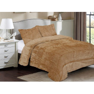 Κουβέρτα Coral Fleece Solid 02 160X220 Beige 100% Polyester