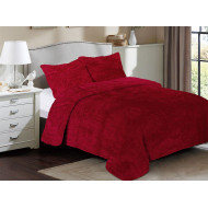 Κουβέρτα Coral Fleece Solid 04 160X220 Bordeaux 100% Polyester