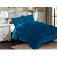 Κουβέρτα Coral Fleece Solid 03 220X240 Petrol 100% Polyester