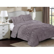 Κουβέρτα Coral Fleece Solid 06 220X240 Grey 100% Polyester
