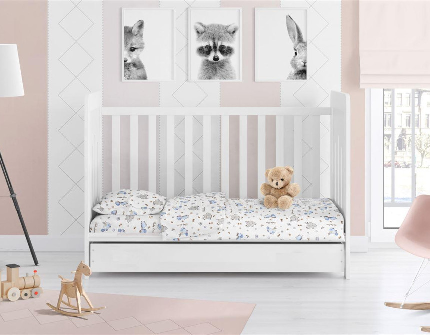 Παπλωματοθήκη Εμπριμέ bebe Nemo 31 120X160 White 100% Cotton Flannel