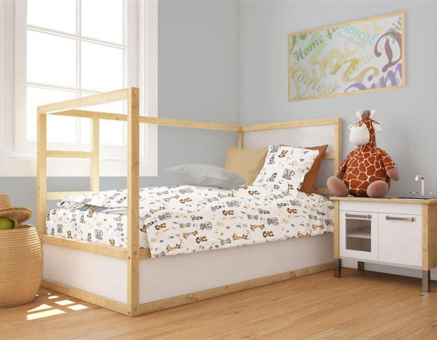 Παπλωματοθήκη Εμπριμέ bebe Nemo 31 120X160 White 100% Cotton Flannel