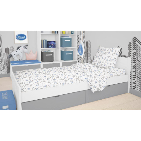 Παπλωματοθήκη Εμπριμέ kids Nemo 31 160X240 White 100% Cotton Flannel
