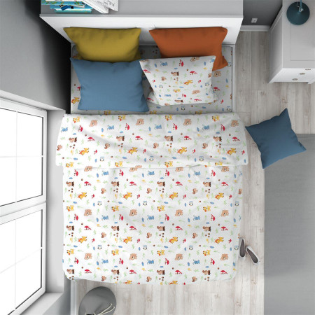 Παπλωματοθήκη Εμπριμέ kids Nemo 31 160X240 White 100% Cotton Flannel