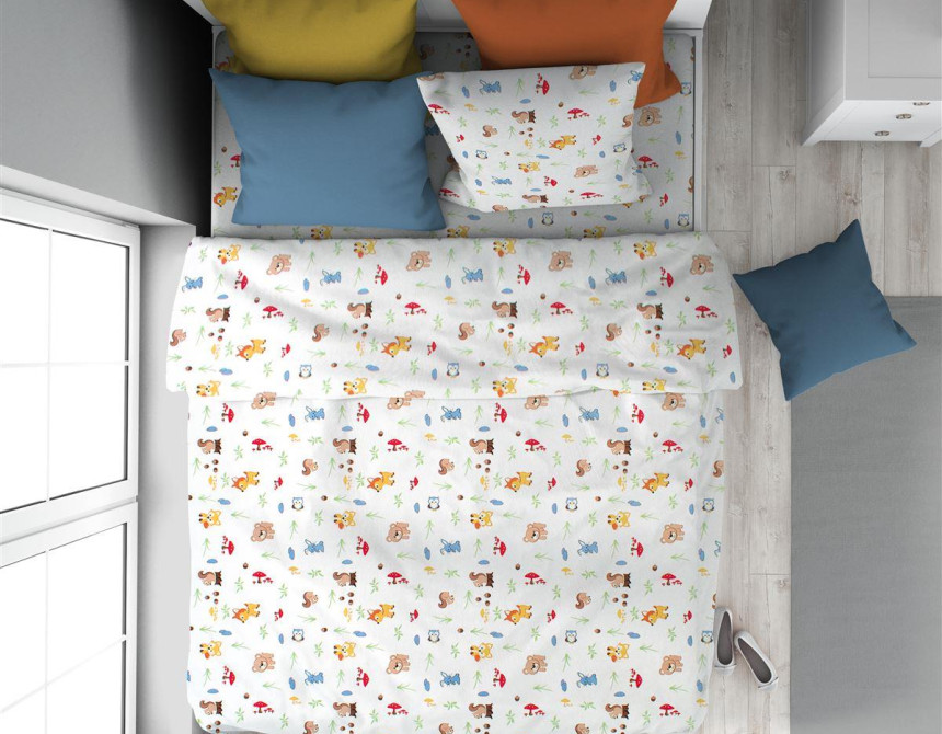 Παπλωματοθήκη Εμπριμέ kids Nemo 31 160X240 White 100% Cotton Flannel