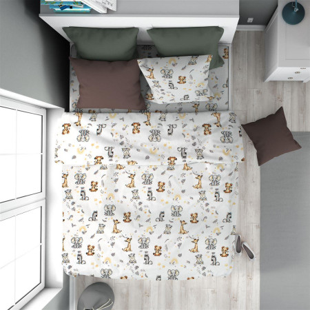 Παπλωματοθήκη Εμπριμέ kids Nemo 31 160X240 White 100% Cotton Flannel