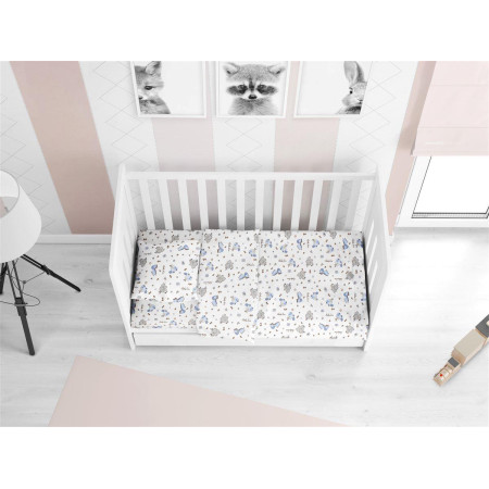 Σεντόνια Εμπριμέ Σετ 3 τεμ bebe Nemo 31 120X160 White 100% Cotton Flannel
