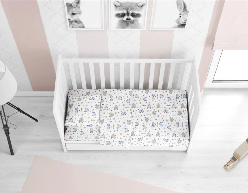 Σεντόνια Εμπριμέ Σετ 3 τεμ bebe Nemo 31 120X160 White 100% Cotton Flannel