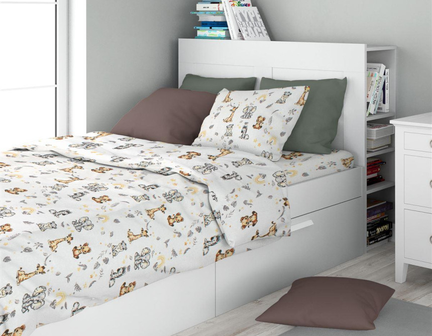 Σεντόνια Εμπριμέ Σετ 3 τεμ kids Nemo 31 160X240 White 100% Cotton Flannel
