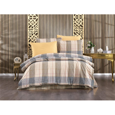 Σεντόνια Εμπριμέ Σετ 3 τεμ Αντιγόνη 340 160X240 Beige 100% Cotton Flannel