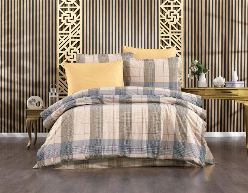 Σεντόνια Εμπριμέ Σετ 4 τεμ Αντιγόνη 340 220X240 Beige 100% Cotton Flannel
