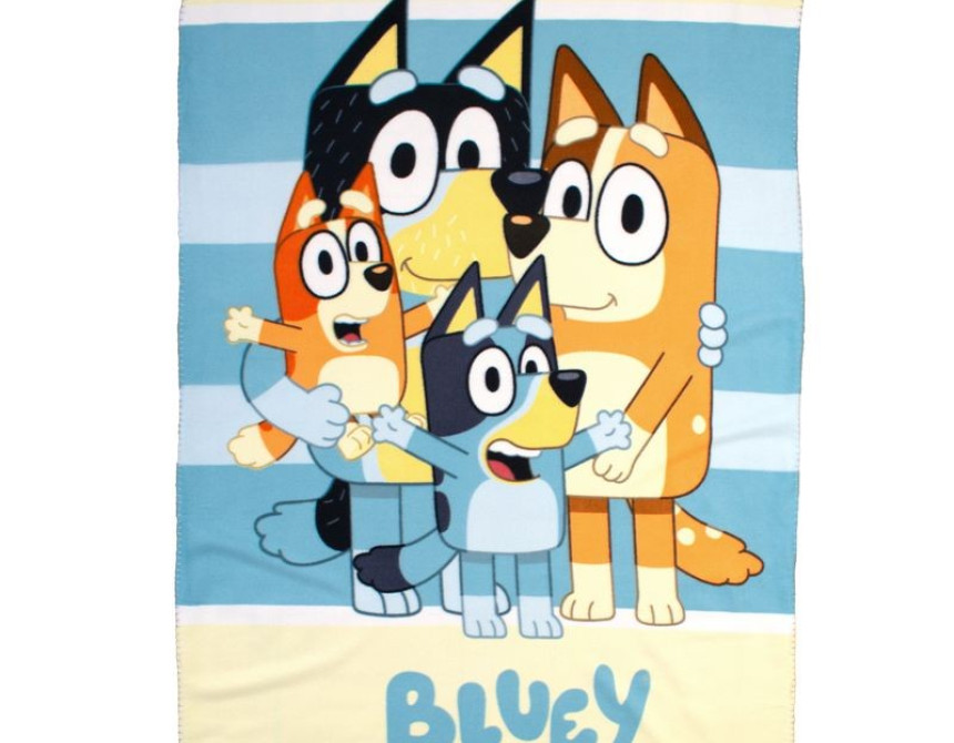 Κουβέρτα Fleece BBC Studios Bluey 55 100X140 Blue 100% Polyester
