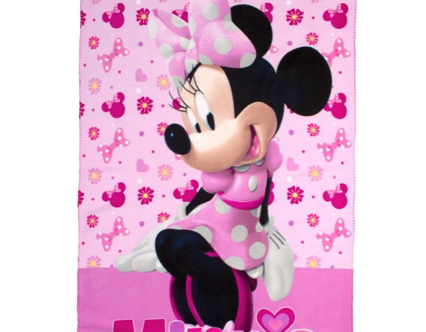 Κουβέρτα Fleece Disney Home Minnie 37 100X140 Pink 100% Polyester