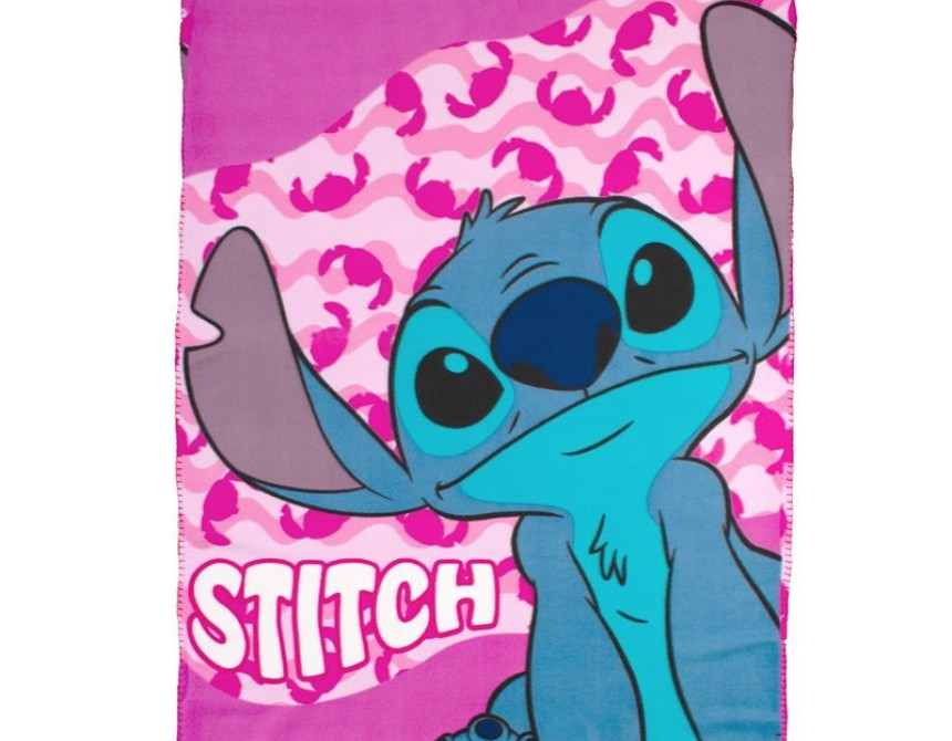 Κουβέρτα Fleece Disney Home Stitch 28 100X140 Pink 100% Polyester