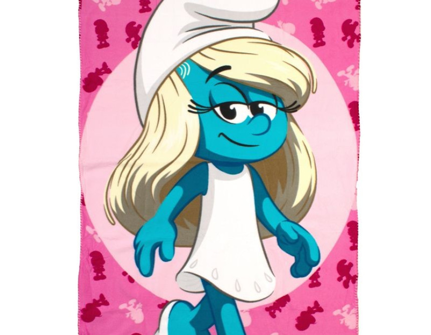 Κουβέρτα Fleece Peyo Smurfs 12 100X140 Pink 100% Polyester