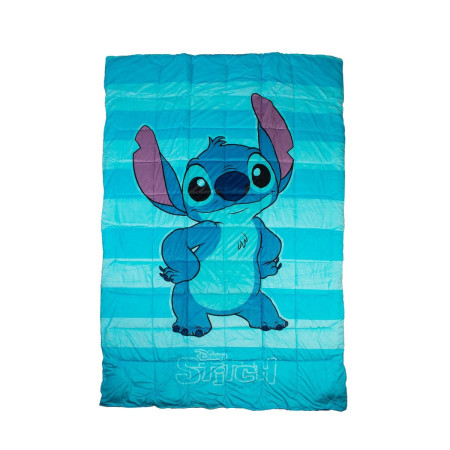 Κουβερτοπάπλωμα Flannel-Sherpa Disney Home Lilo & Stitch 14 160X250 Sky Blue 100% Polyester