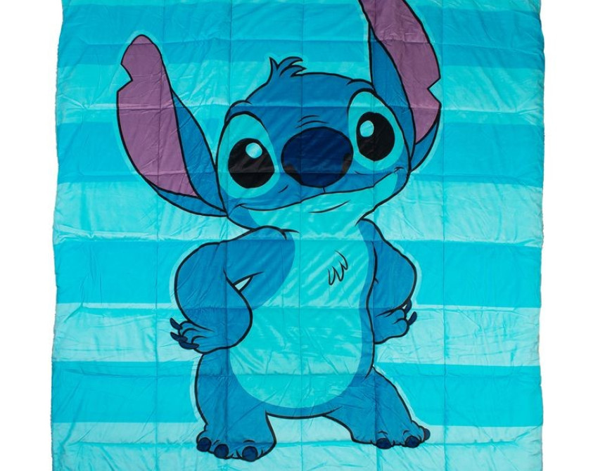 Κουβερτοπάπλωμα Flannel-Sherpa Disney Home Lilo & Stitch 14 160X250 Sky Blue 100% Polyester