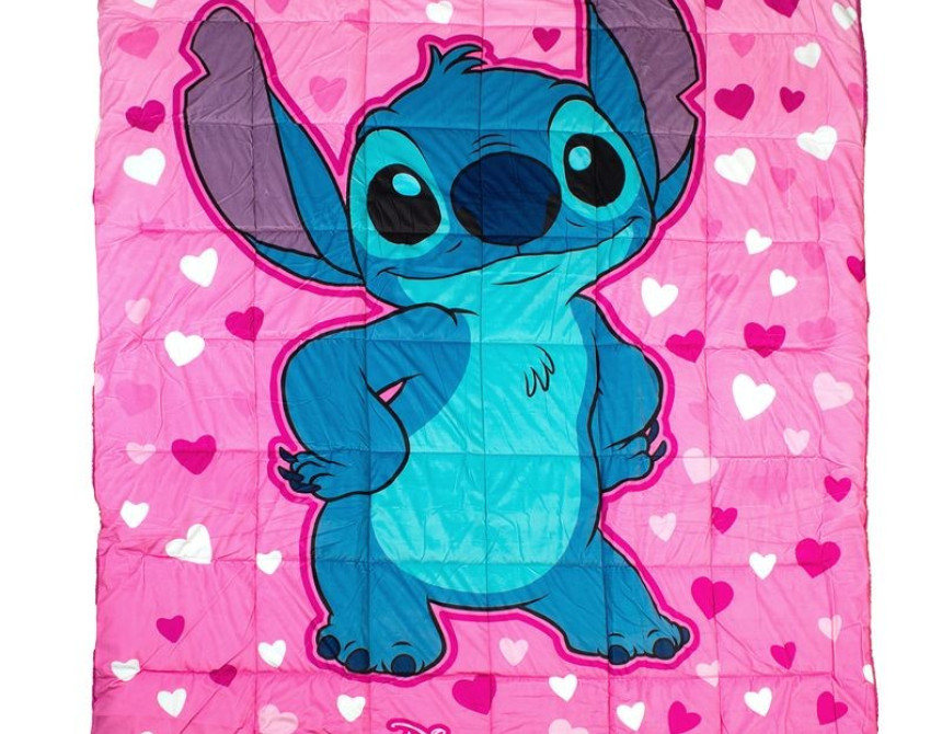 Κουβερτοπάπλωμα Flannel-Sherpa Disney Home Lilo & Stitch 57 160X250 Pink 100% Polyester