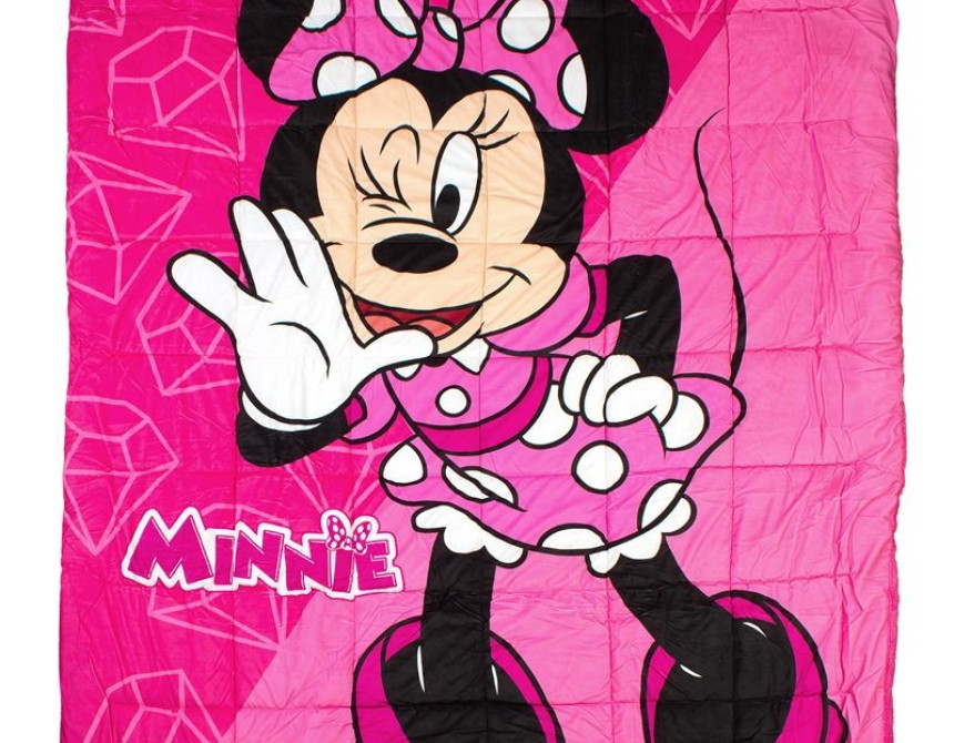 Κουβερτοπάπλωμα Flannel-Sherpa Disney Home Minnie 15 160X250 Fuchsia-Pink 100% Polyester