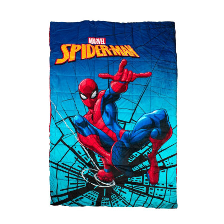 Κουβερτοπάπλωμα Flannel-Sherpa Marvel Spider-Man 13 160X250 Turquoise-Blue 100% Polyester