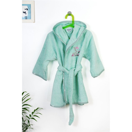 Μπουρνούζι Με Κέντημα kids Deer 199 Size: 02 Mint 100% Cotton