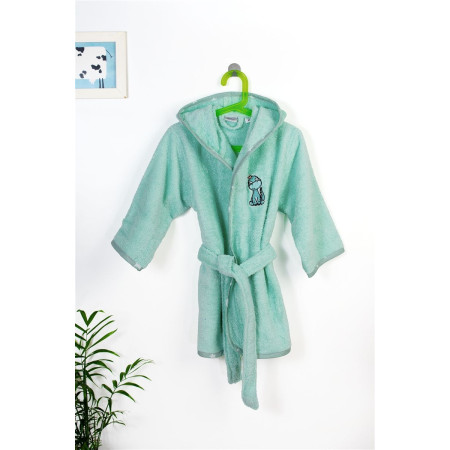 Μπουρνούζι Με Κέντημα kids Dinosaur 182 Size: 02 Mint 100% Cotton