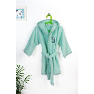 Μπουρνούζι Με Κέντημα kids Dinosaur 182 Size: 04 Mint 100% Cotton