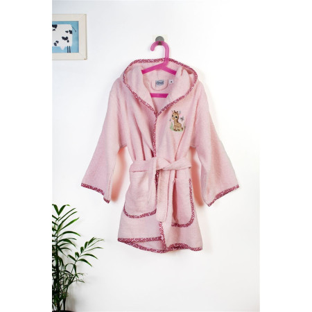 Μπουρνούζι Με Κέντημα kids Giraffe 171 Size: 02 Pink 100% Cotton