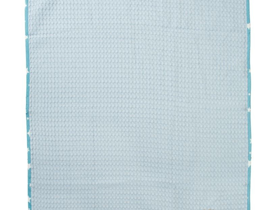 Κουβέρτα Πικέ Με Κέντημα bebe Aviator 183 80X110 Sky Blue 100% Cotton
