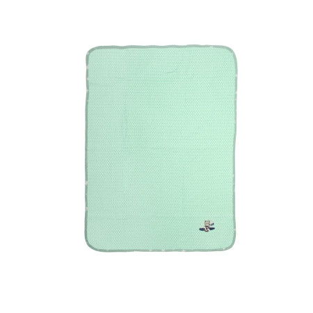 Κουβέρτα Πικέ Με Κέντημα bebe Aviator 186 100X160 Mint 100% Cotton