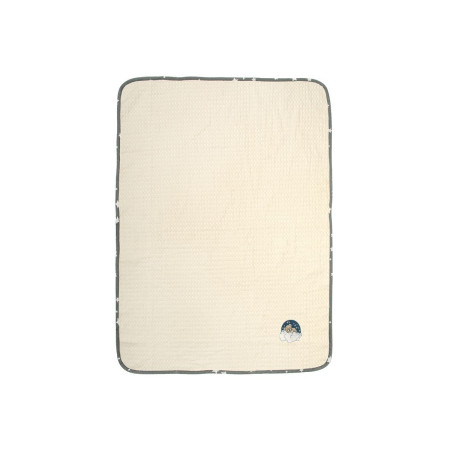 Κουβέρτα Πικέ Με Κέντημα bebe Cloudy Bear 177 100X160 Ecru-Grey 100% Cotton