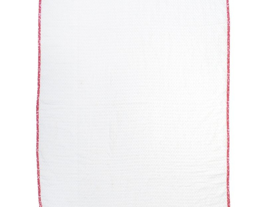Κουβέρτα Πικέ Με Κέντημα bebe Deer 197 80X110 White-Pink 100% Cotton