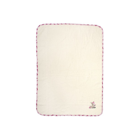 Κουβέρτα Πικέ Με Κέντημα bebe Deer 198 80X110 Ecru-Pink 100% Cotton