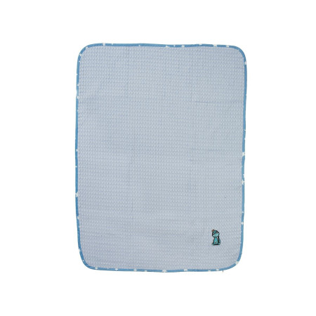 Κουβέρτα Πικέ Με Κέντημα bebe Dinosaur 179 100X160 Sky Blue 100% Cotton
